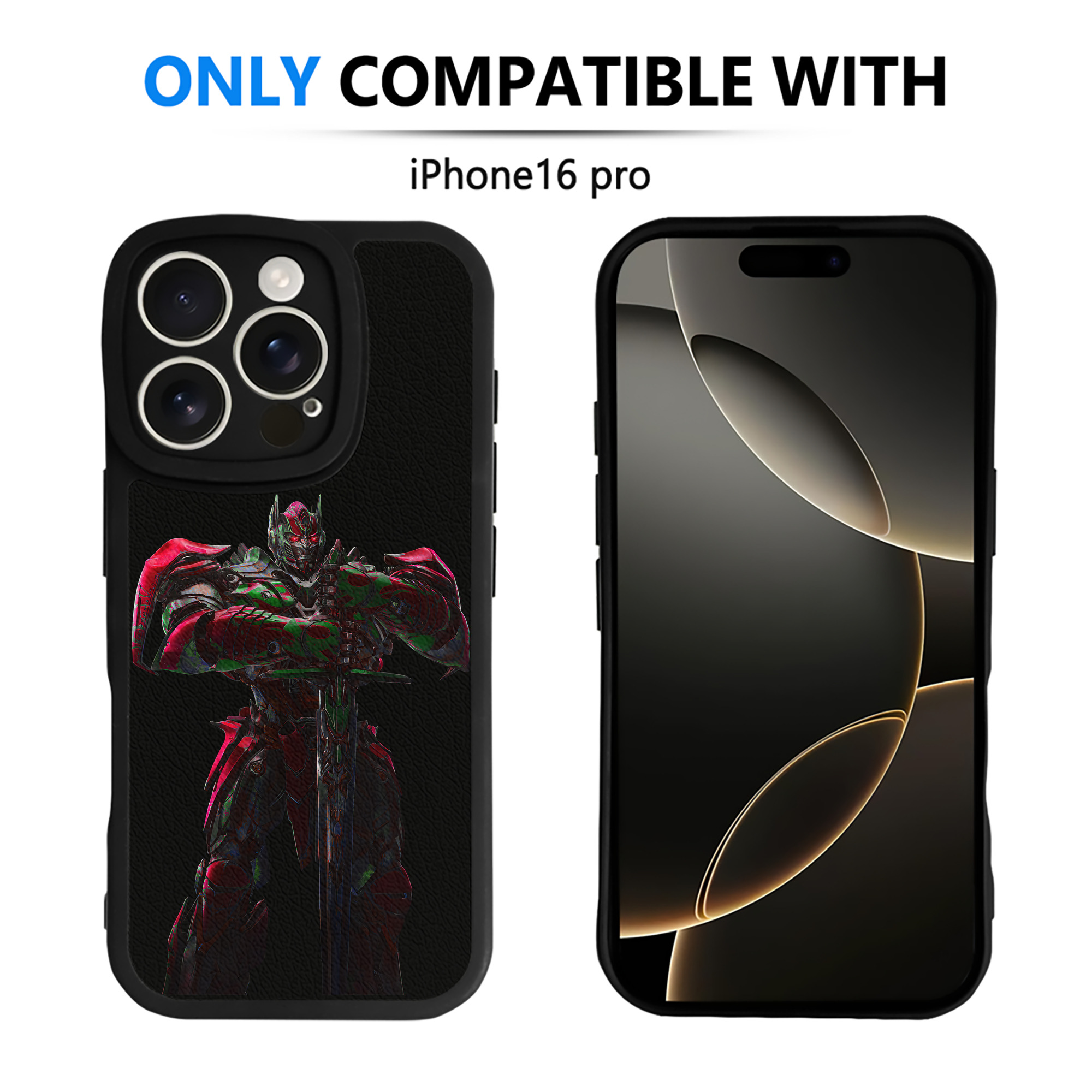 （画像用） Transformers トランスフォーマー 【iPhone 16シリーズ対応】シリコンスマホケース（レザー調） 材質：シリコン